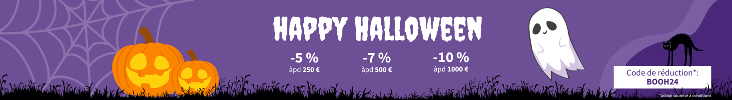 Happy Halloween ! Recevez des réductions allant jusqu&apos;à 10% sur vos commandes en ligne avec le code de réduction BOOH24.