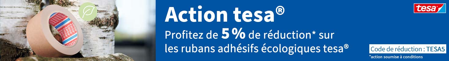 Action tesa® Profitez de 5% de réduction sur les rubans adhésifs durables (image)