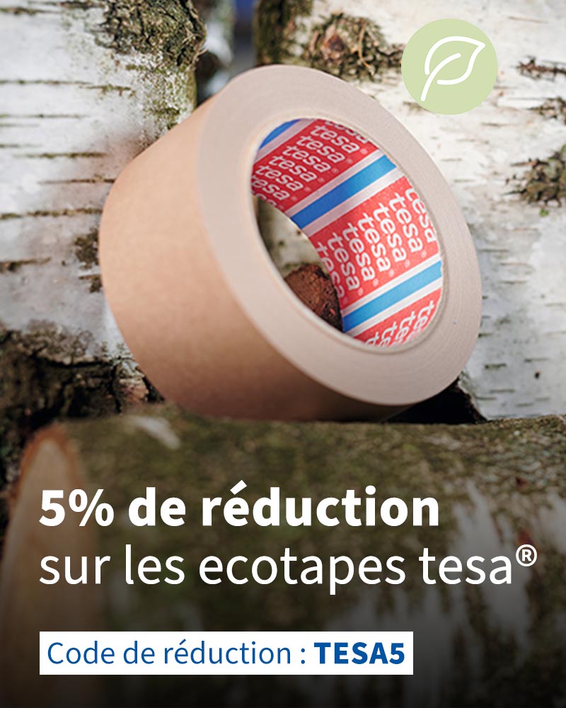 Action tesa® Profitez de 5% de réduction sur les rubans adhésifs durables (image)