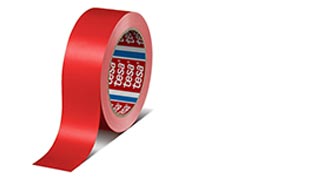 Rode rol tesa 60404 gekleurde pvc tape afbeelding