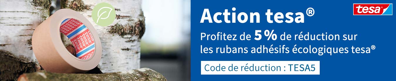 Action tesa® Profitez de 5% de réduction sur les rubans adhésifs durables (image)